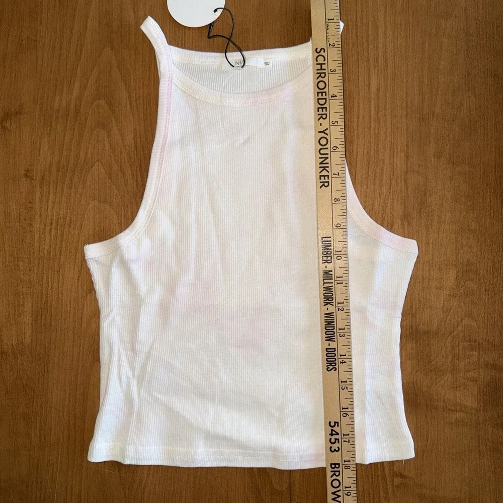 NEW NIA Women's 100% Cotton High Razor Tank Top Size Small‎ Pink Tie Dye